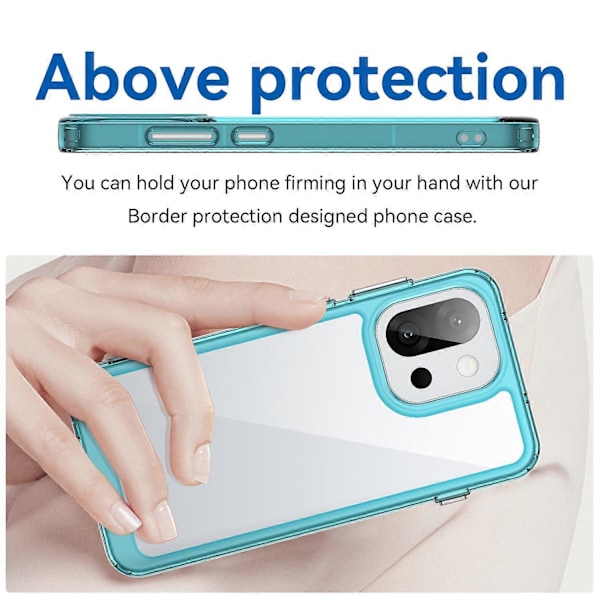 Til OnePlus 13T 5G/ 13s 5G Etui TPU + Akryl Beskyttende Gennemsigtigt Telefoncover Multicolor Transparent Blue