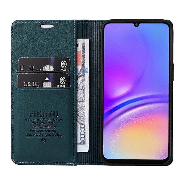 YIKATU YK-001 Fodral för Samsung Galaxy A06 Ställ Läder Telefonskydd Stark Magnetisk Stängning Multicolor Green