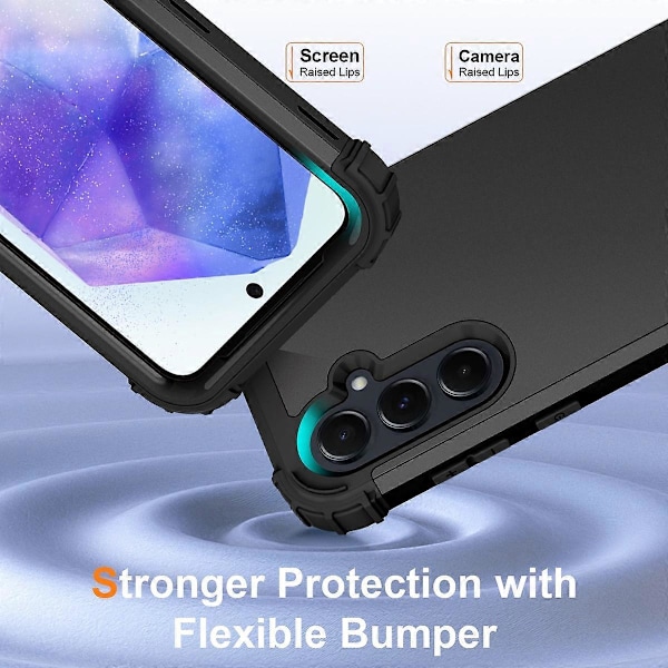 L-Style Skal för Samsung Galaxy A55 5G Anti-Scratch PC+TPU Telefonfodral Multicolor Style D