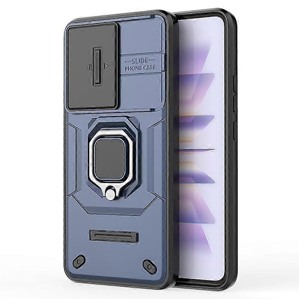 Skal för Xiaomi Poco F5 Pro 5G/Redmi K60 5G/K60 Pro 5G PC+TPU Ring Kickstand Mobilskal Multicolor Style C