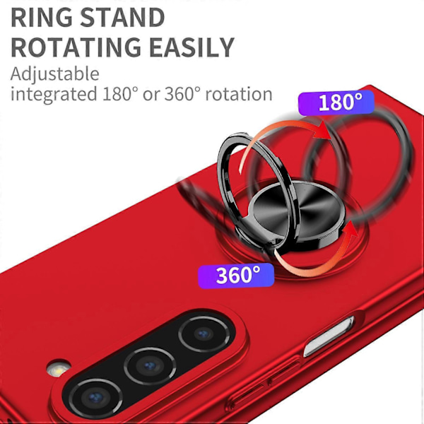För Samsung Galaxy Z Fold5 5G Ring Kickstand Mobilskal Stöd Bilhållare Hårt PC Skyddande Skal Multicolor Style C