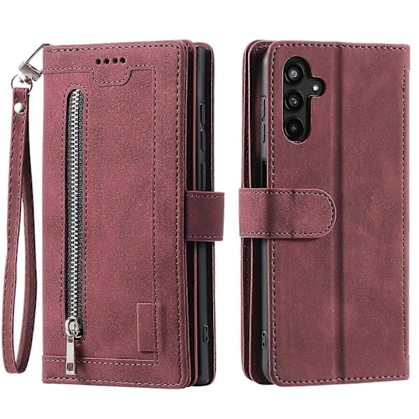 PU-læder telefoncover med lynlåspung og 9 kortpladser til Samsung Galaxy A16 5G/A16 4G Multicolor Style E