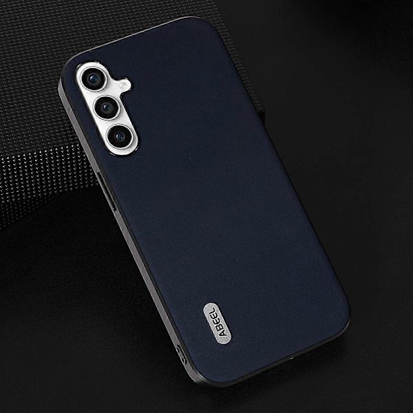 Skyddsfodral för Samsung Galaxy A54 5G Nappa Textur Äkta Läder+PC+TPU Mobilskal Multicolor Style C