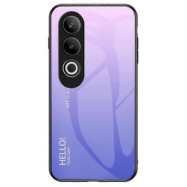 Til OnePlus Nord CE4 5G Etui Hærdet Glas Gradient Farve Telefon Cover Multicolor Style C