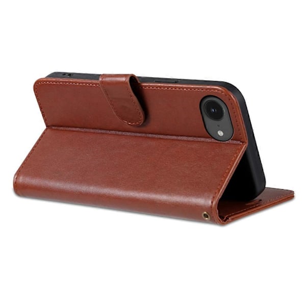 AZNS iPhone 16e Kotelo Naarmuuntumaton PU-nahkainen Jalustallinen Lompakkopuhelinkotelo Multicolor Brown