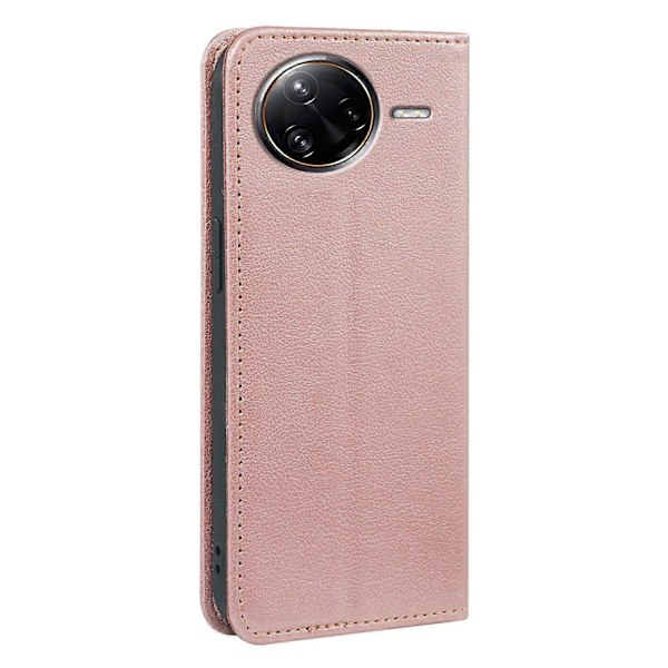 För Xiaomi Poco F7 Ultra 5G/ Redmi K80 Pro 5G Plånboksfodral RFID-blockerande Läder Telefonskal Stark M Multicolor Rose Gold