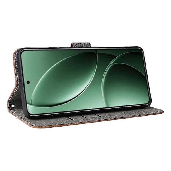 Til Xiaomi Redmi K80 5G/K80 Pro 5G Wallet Case RFID-blokering PU Læder Cover Stand View - Grøn Multicolor Brown