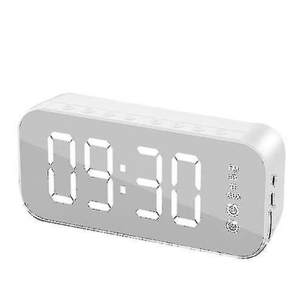 Multifunktionel LED Digital Vækkeur, Bluetooth Højttaler, Natbord/Skrivebord Lysende Elektronisk Musikboks pink