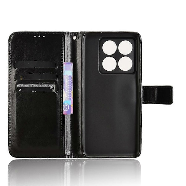 Til Xiaomi 14T Pro Etui Crazy Horse Tekstur PU Læder Telefonpung Cover Multicolor Style D