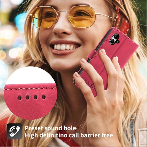 DIERFENG DF-03 Samsung Galaxy A05 4G -puhelinkotelo PU-nahkaa, jalustalla ja lompakolla Multicolor Style C