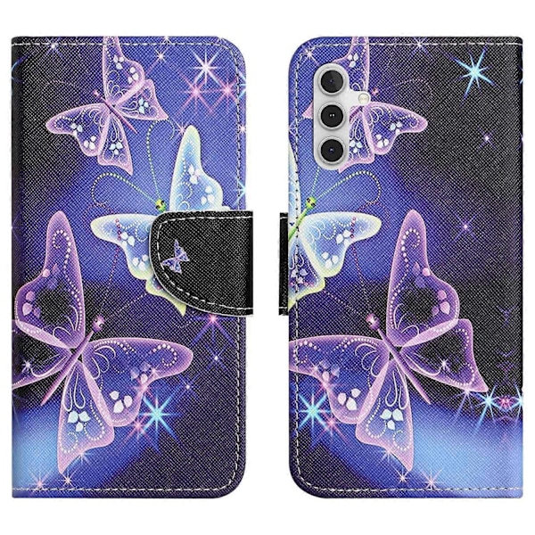 Samsung Galaxy A05s 4G -kotelo, kuvioitu lompakkomallinen PU-nahkainen puhelinkotelo Multicolor Style F