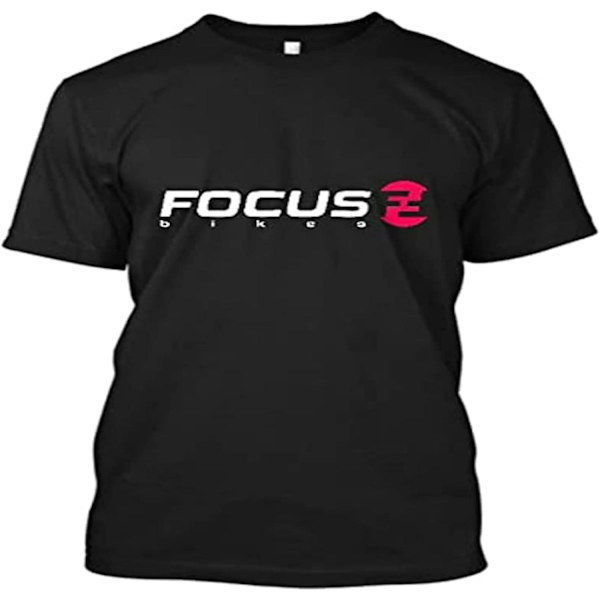 Focus Bike Mountains Sportcyklar T-shirt herr Sommarmode T-shirt med rund hals i bomull Kortärmad svarta toppar -vuxen, 3xl XL