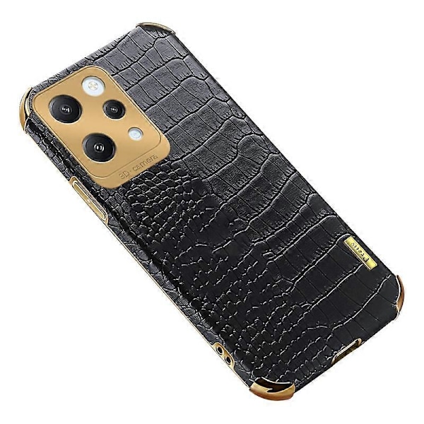 Xiaomi Redmi 12 4G -kotelo, galvanoidulla krokotiilinnahkakuvioisella nahka+TPU-puhelinkuorella Multicolor Style A