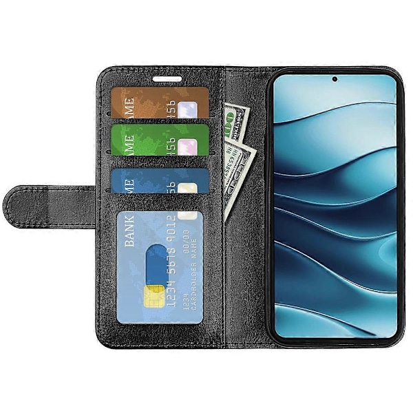 Til Xiaomi Redmi Note 14 Pro 5G Wallet Case Crazy Horse Tekstur Stå Læder Telefon Cover Multicolor Style C