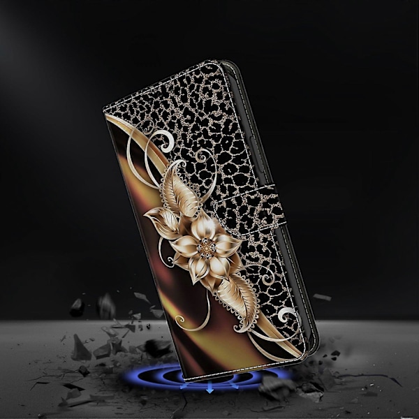 iPhone 16 Pro Max -kotelo PU-nahkainen lompakkokotelo seisontatoiminnolla Multicolor Style C