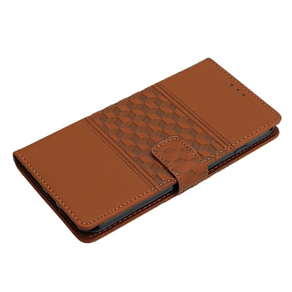 Til Oppo A38 4G Etui Præget Rombe Læder Telefon Wallet Cover Multicolor Style A