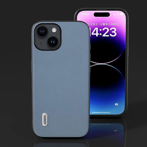 Texturerat PU-läder + TPU-telefonfodral för iPhone 15 Plus, fallsäkert bakskal Multicolor Style C
