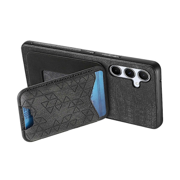 Samsung Galaxy A35 5G -kotelo, jossa on painettu kuvio, korttipidike, jalusta ja nahkainen takakansi Multicolor Style D