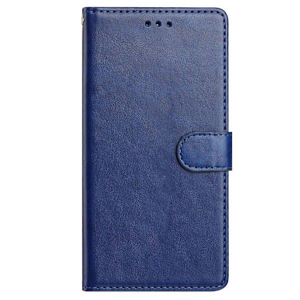 Læder telefoncover med pung, stativ og praktisk rem til Samsung Galaxy A55 5G - Grøn Multicolor Blue