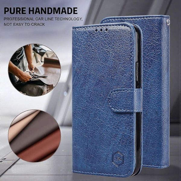 Til Samsung Galaxy A34 5G Fuld Beskyttelse Ensfarvet PU Læder Wallet Case Mobiltelefon Stand Cover Multicolor Style C