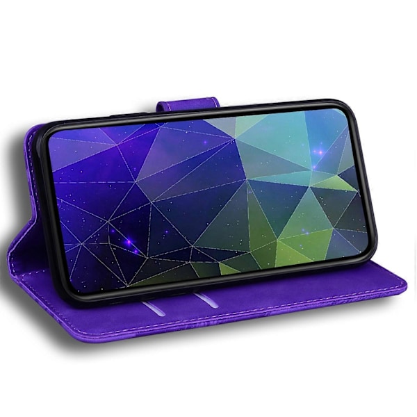 Til Realme 13+ 5G Stand Case PU Læder Telefon Cover Sommerfugl Trykt Multicolor Style F