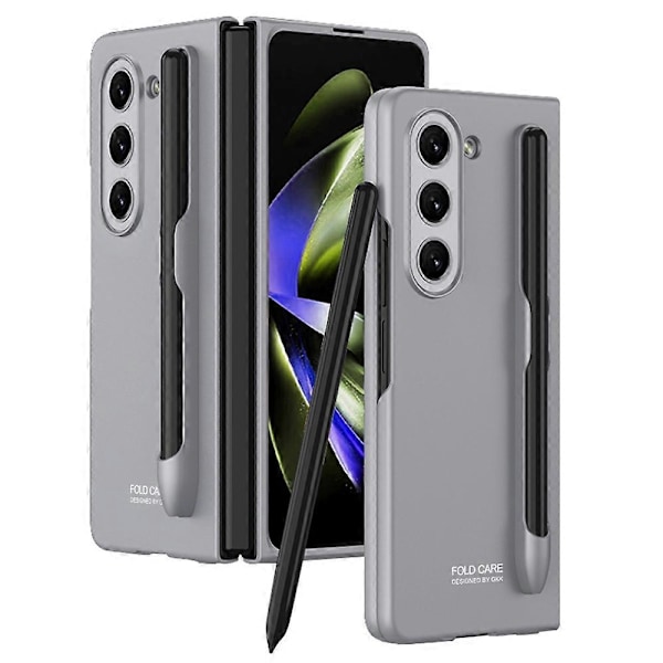 GKK Telefonfodral för Samsung Galaxy Z Fold5 5G Hårt PC Ultratunt Skyddsskal med Pennhållare Multicolor Style B