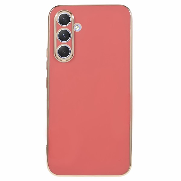 Mjukt Tpu- case för Samsung Galaxy S23 Fe, glänsande 6d galvaniseringstelefon skyddande cover Red