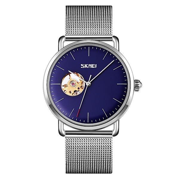 Skmei 9201 Automatisk Mekanisk Ur Rose Guld Sort Silver blue