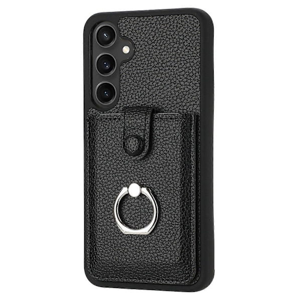 Samsung Galaxy A55 5G -kotelo, korttipaikat, nahkainen takakansi ja rengaspidike Multicolor Style E
