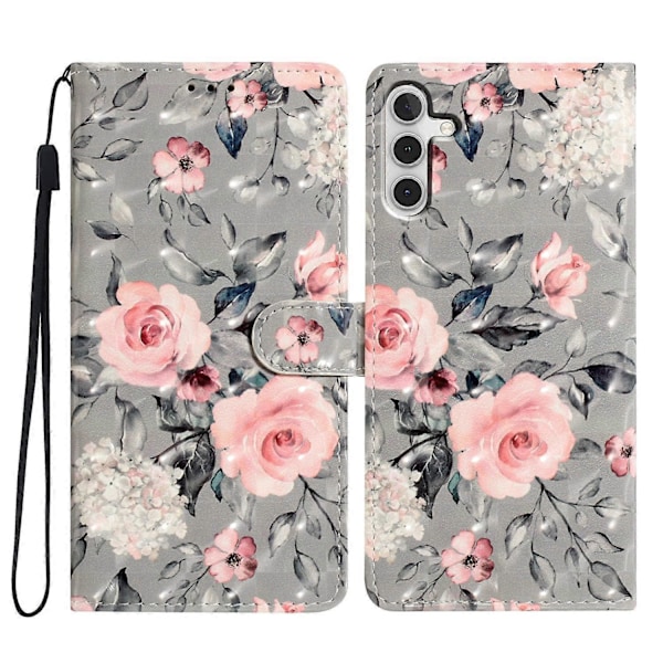 Til Samsung Galaxy A15 5G Etui Wallet PU Læder 3D Mønster Printet Telefon Cover Multicolor Style H