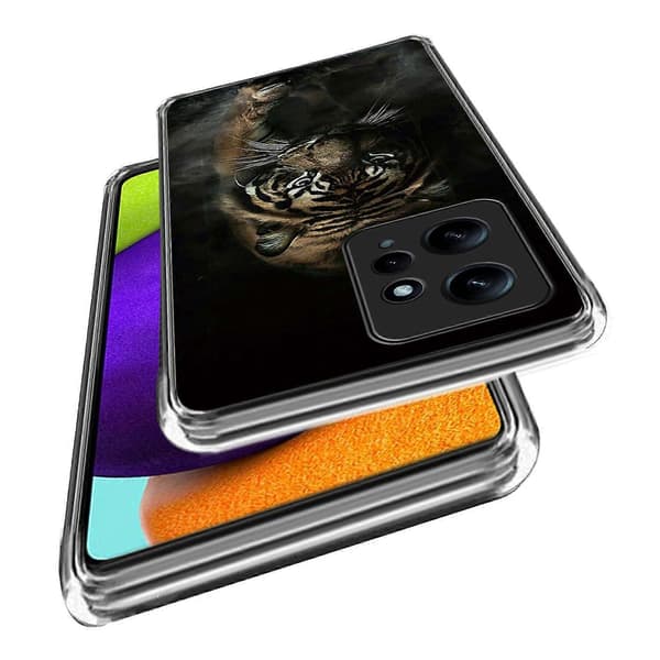 Blød TPU-etui med mønstertryk til Xiaomi Redmi Note 12 4G Multicolor Tiger