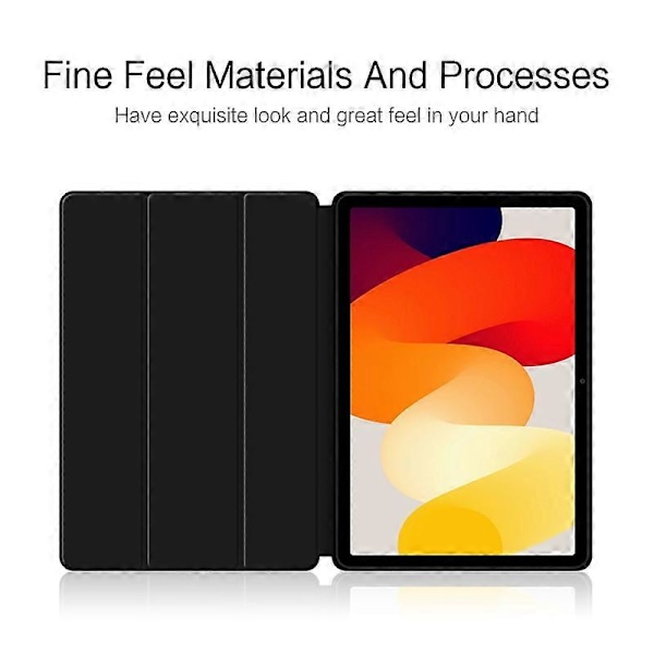 Trifold Stativveske for Xiaomi Redmi Pad SE, Ripebestandig PU-Lær Beskyttende Nettbrettdeksel Multicolor Style A