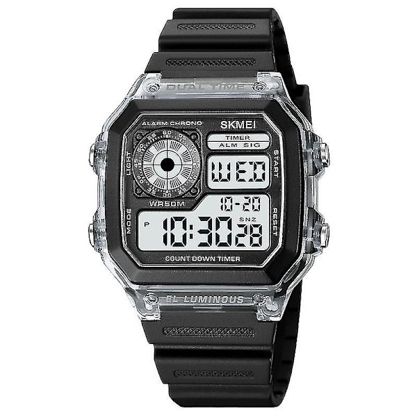 Skmei 1998 Transparent Shl Watch för utomhusbruk White