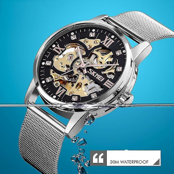 Skmei 9199 Herr Automatisk Mekanisk Watch Silver Silver