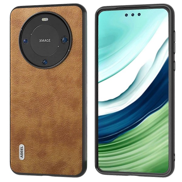 För Huawei Mate 60 Pro Mobilskal Retro Litchi Textur Läderbelagd TPU+PC Fodral Multicolor Style C