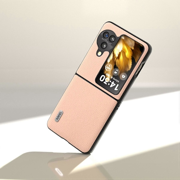 Ægte læder+PC beskyttende telefoncover til Oppo Find N3 Flip 5G Multicolor Style C
