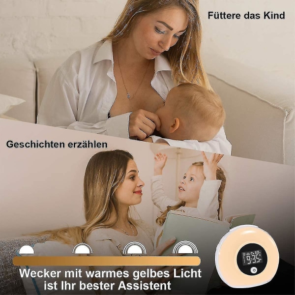 Väckarklocka med Bluetooth högtalare, väckarklocka, nattlampa med LCD-vibrationssensor