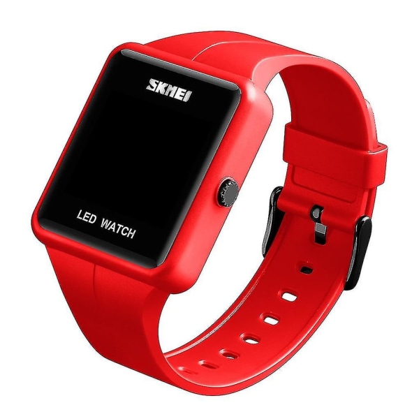 Skmei 1541 Led Square Couple Electronic Watch Röd Red