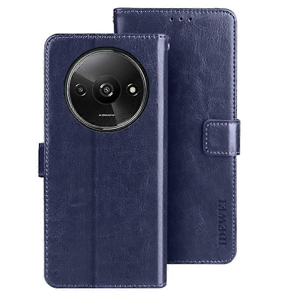 IDEWEI Plånboksfodral i Läder med Ställ för Xiaomi Redmi A3 4G/Poco C61 4G Multicolor Style B