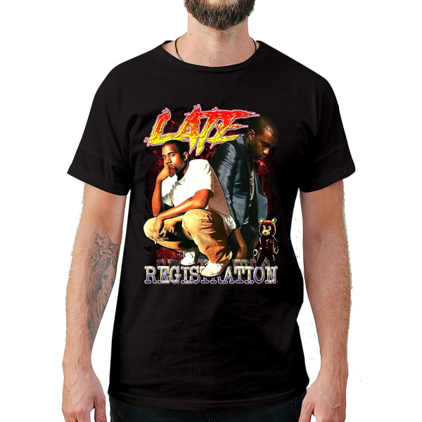 Hip Hop Rap Trap Rappare Sångare Streetwear Vintage Style Sen registrering T-shirts L