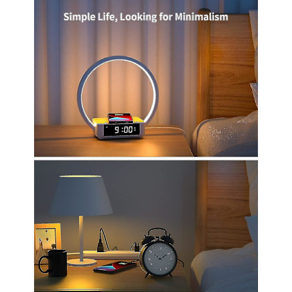 Led sänglampa, skrivbordslampa 3 Ness S och trådlös Charr C-lampa Wake Up And Touch USB laddning #yogu