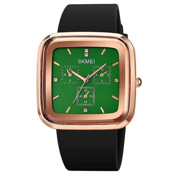 Skmei 1902 Vandtæt Quartz Ur Sort Rose Gold Green