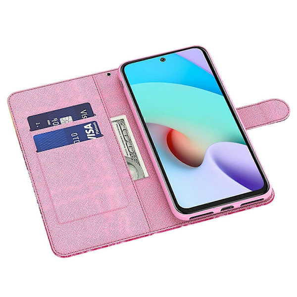För Xiaomi Redmi Note 13 4G Mobilskal 3D Mönstertryck Läder Flipfodral med Handrem Multicolor Style D