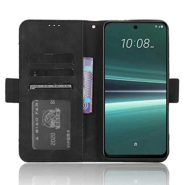 HTC U23 Pro 5G -puhelimelle monipaikkainen korttikotelo PU-nahkainen suojakotelo jalustalla ja lompakolla Multicolor Style C