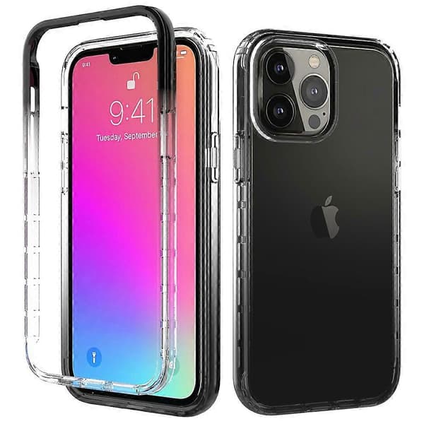 Transparent Gradient Farve Klar TPU+PC Cover til iPhone 13 Pro Max 6.7 tommer Multicolor Style B