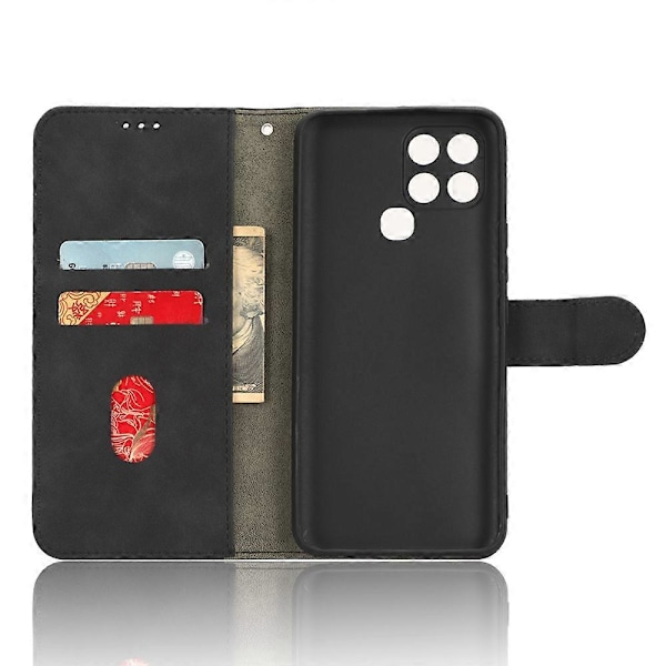 Infinix Smart 6 -puhelimelle suunniteltu Skin-Touch -tuntuinen PU-nahkainen suojakotelo, jossa on jalusta ja läppäkansi Multicolor Style A