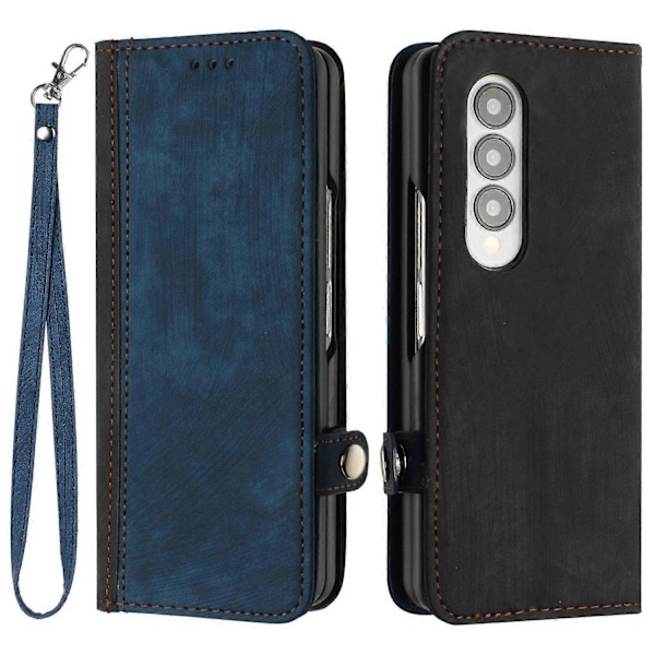 YX0020 Fodral med kortfack för Samsung Galaxy Z Fold4 5G PU-läder + PC Skyddande skal Multicolor Style A
