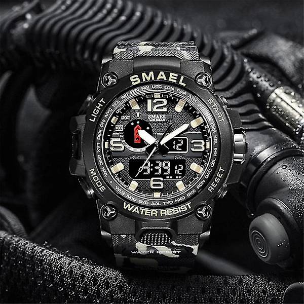 Smael 1545 Led Dual Display Men Sports Reloj Electronic Quartz WATCH BOX