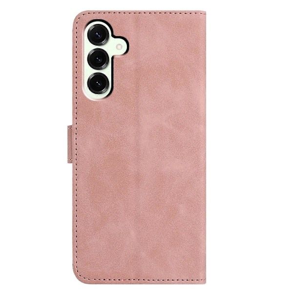 Til Samsung Galaxy M16 5G/ F16 5G Etui Sommerfugl Blomst Præget PU Læder Wallet Stand Telefon Cover Multicolor Rose Gold