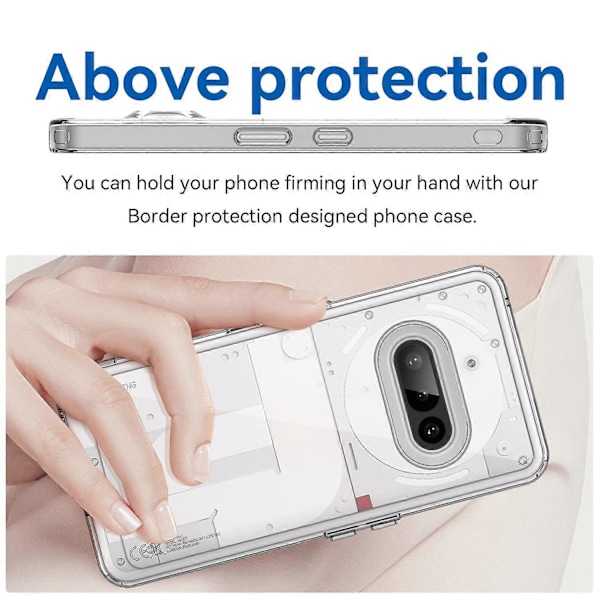 Skal för Nothing Phone (3a) TPU+Akryl Skyddande Transparent Mobilskal Multicolor Transparent